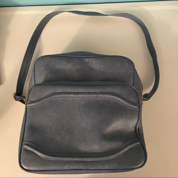 Vintage powder blue messenger‎ crossbody  bag - Picture 1 of 5